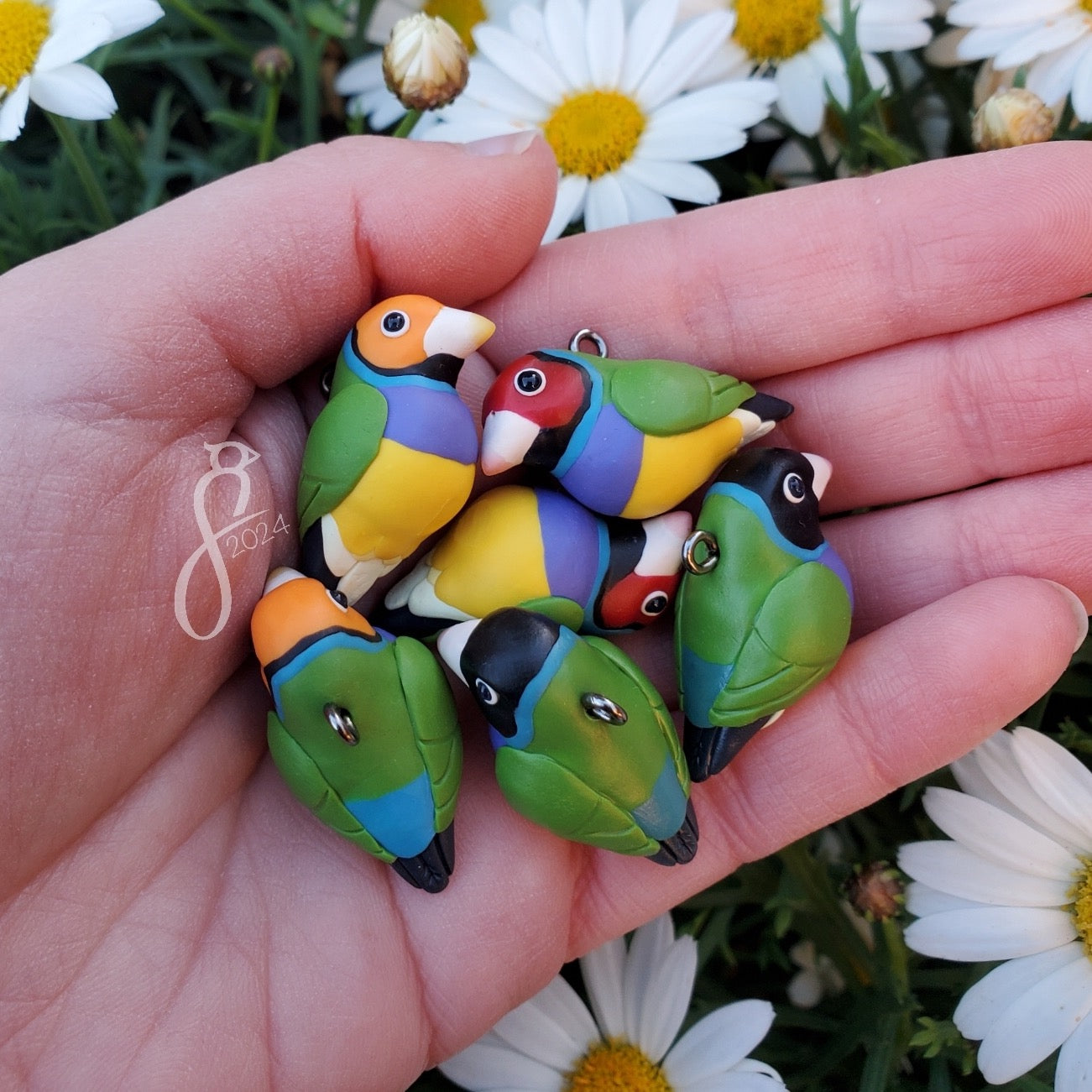 Gouldian Finch Charm