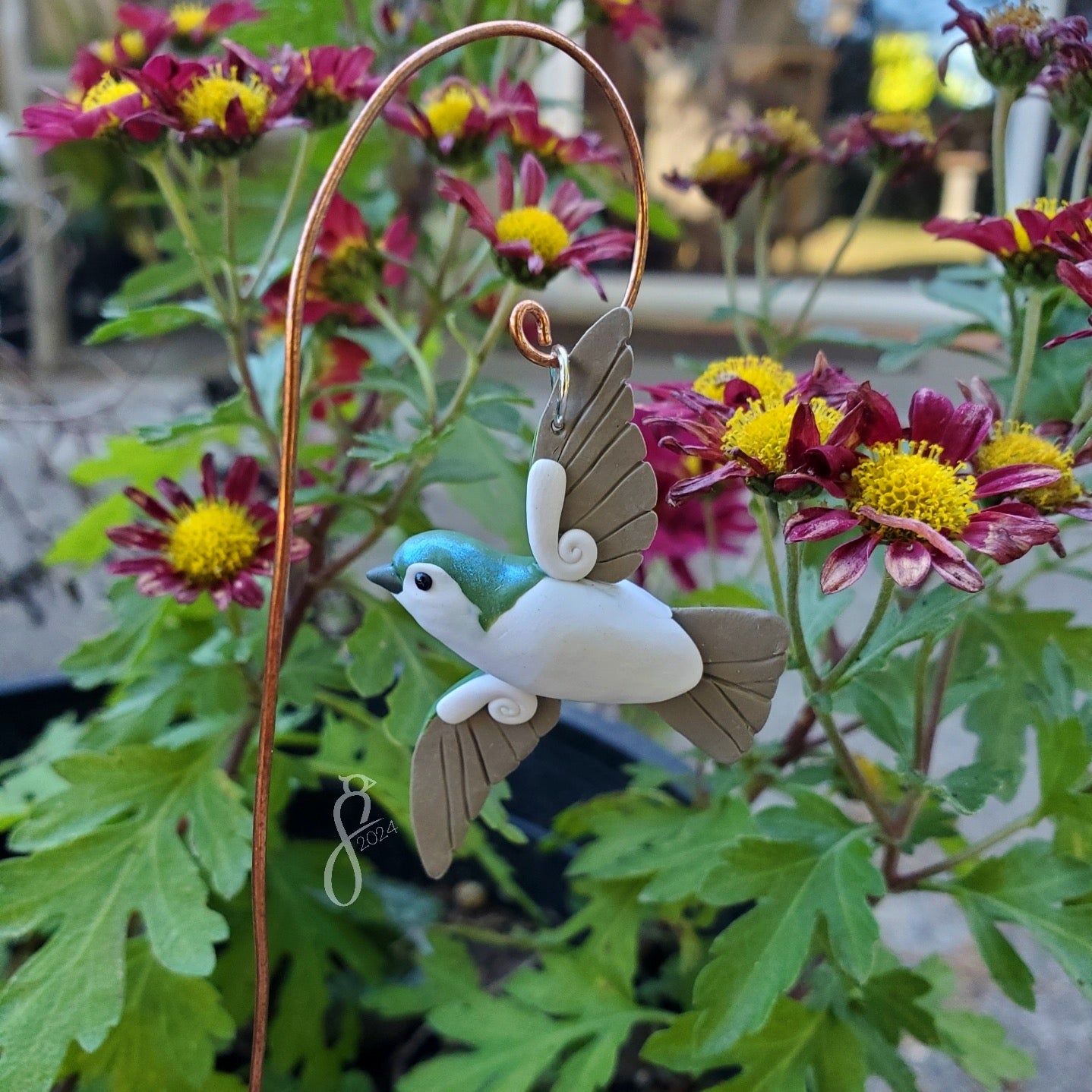 Green-Violet Swallow Plant Ornament