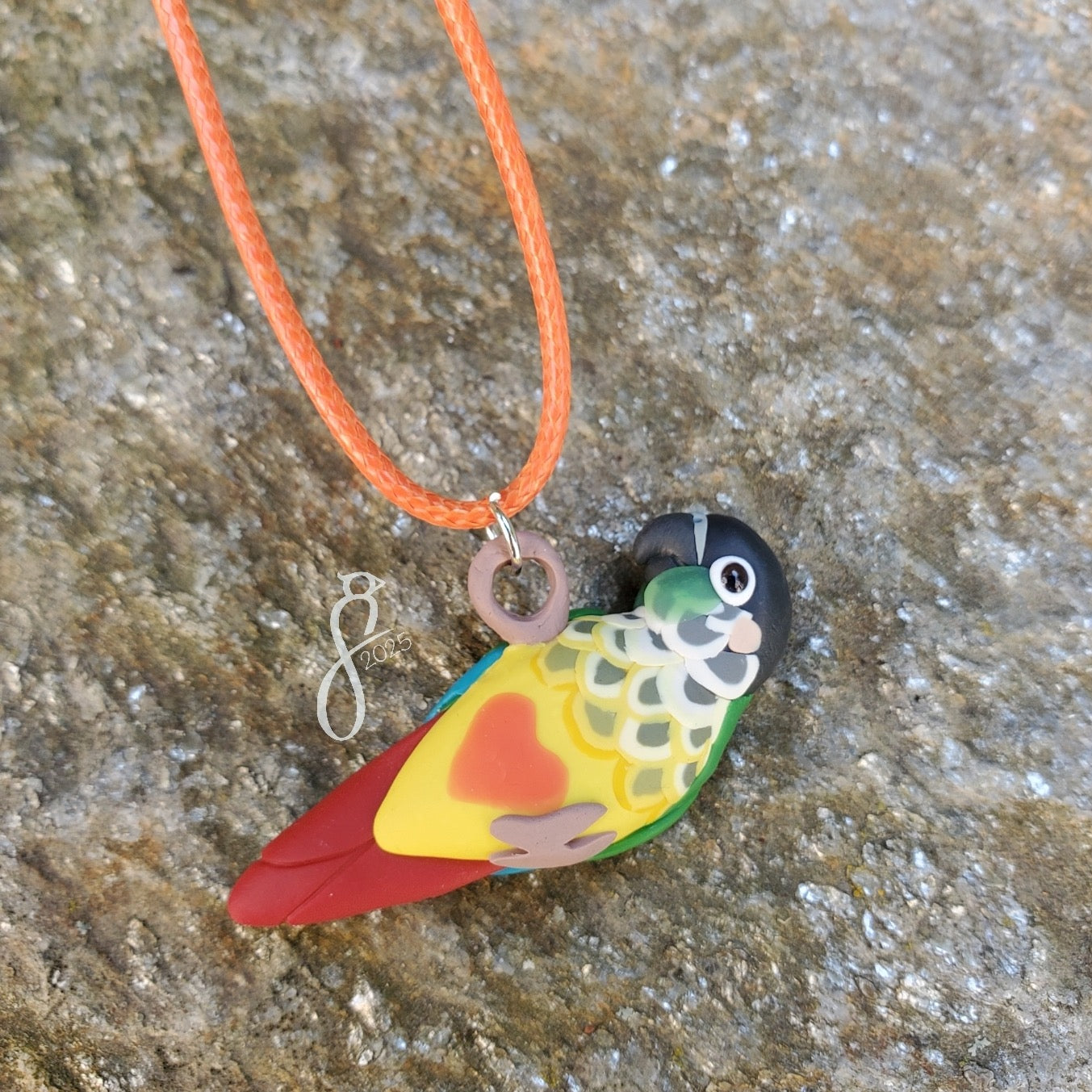 Yellow Sided Green Cheek Conure Pendant