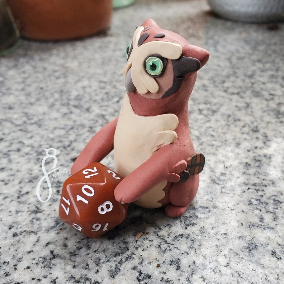 Red Screech Owlbear Dice Guardian