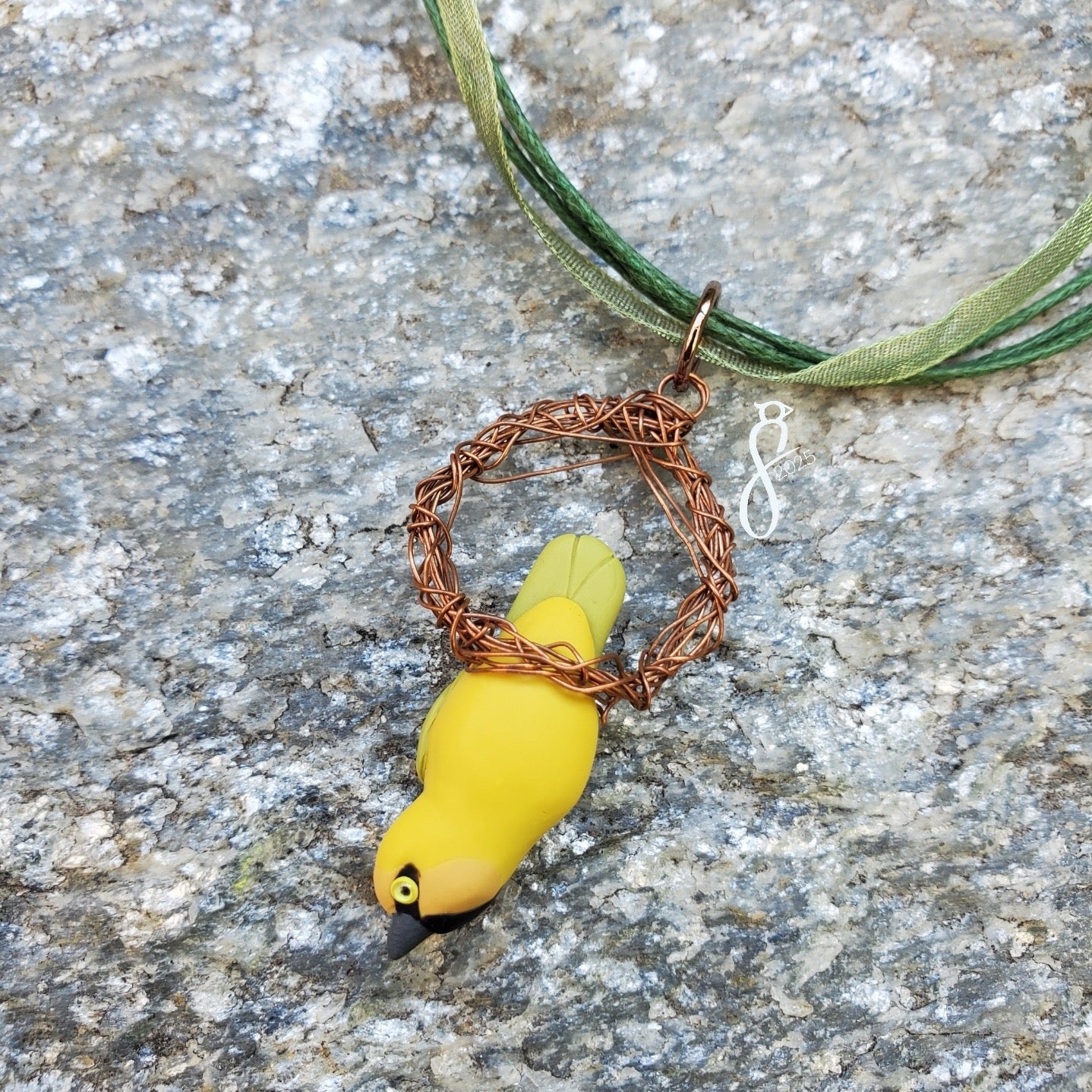 Spectacled Weaver Pendant