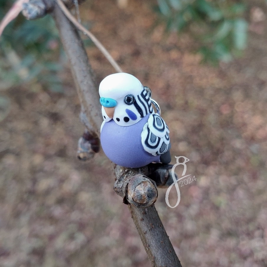 Violet Budgie Charm