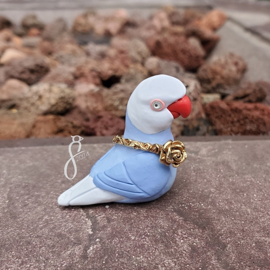 Violet Ringneck Figurine