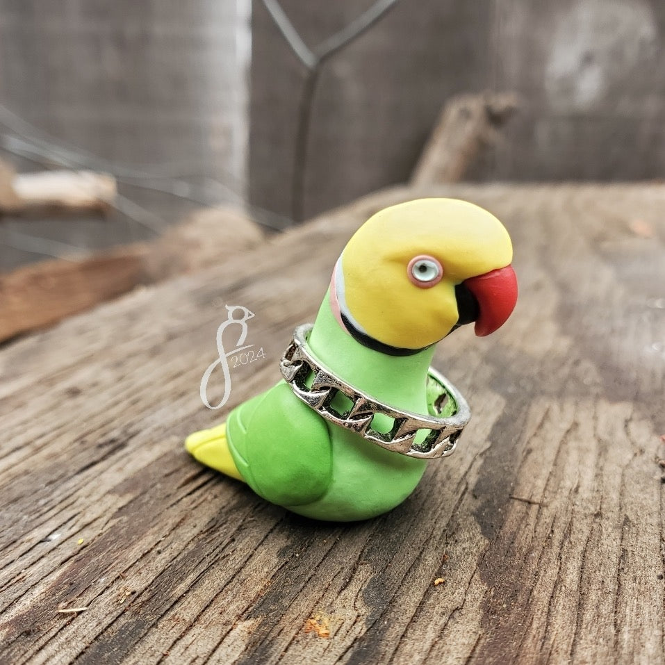 Yellow-headed Ringneck Figurine