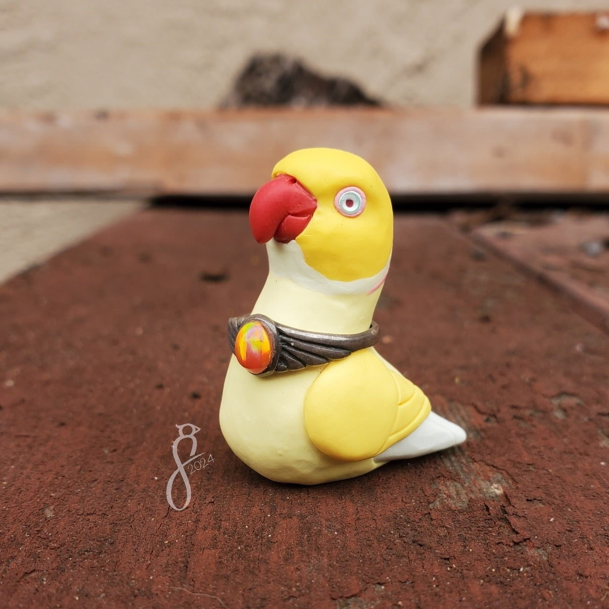 Yellow Ringneck Figurine