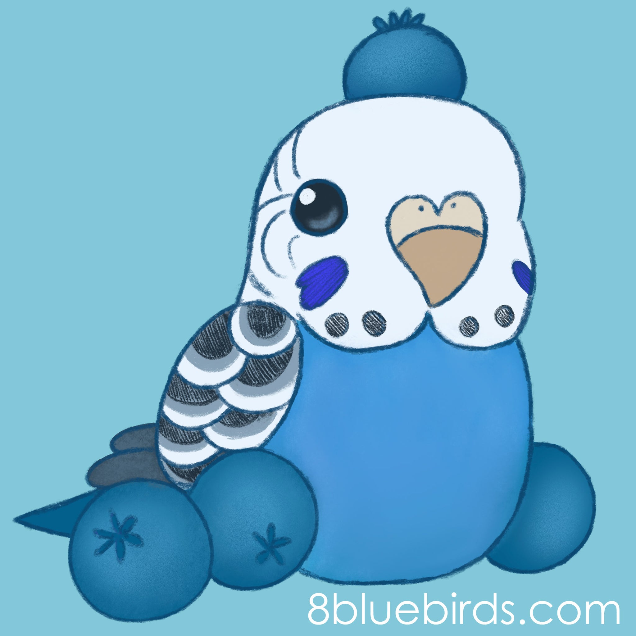 Blueberry Budgie T-Shirt