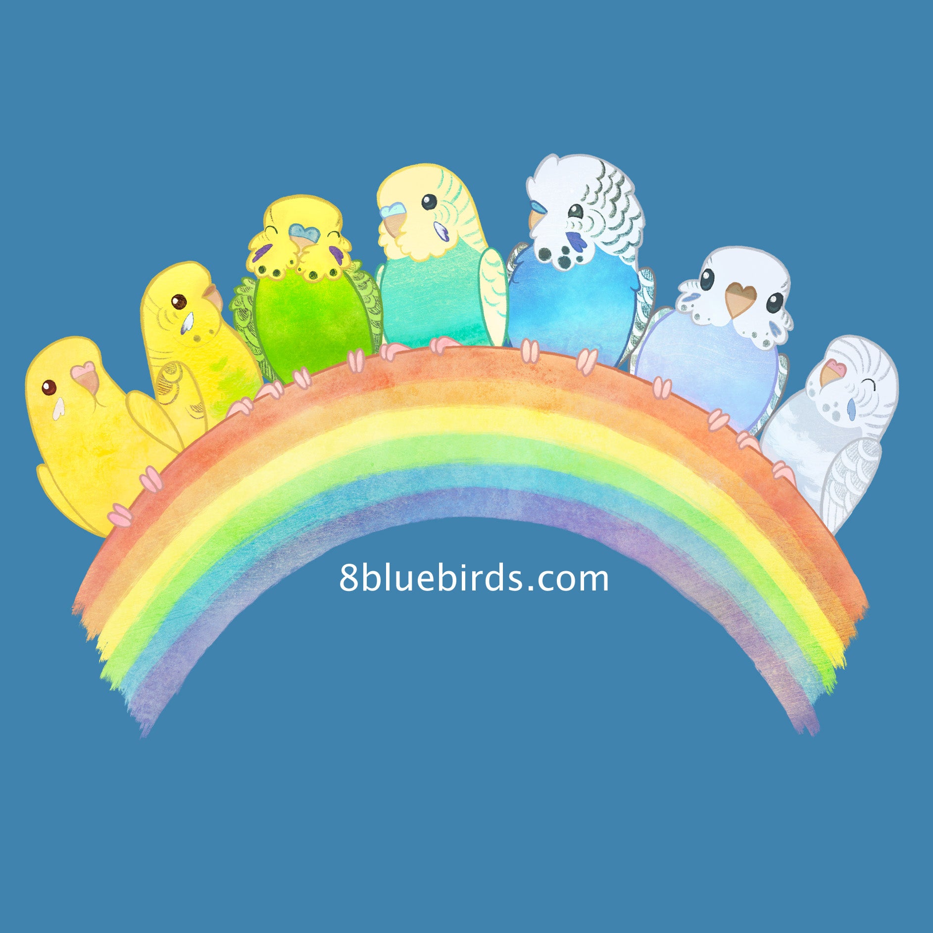 Budgie Rainbow T-Shirt